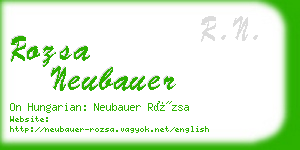 rozsa neubauer business card